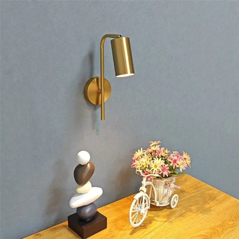 NordicLuxe - Lámparas de pared doradas modernas para dormitorio y lectura