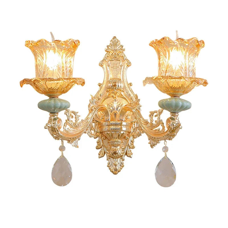 CrystalLuxe - Elegant European Crystal Wall Lamp for Luxury Interiors