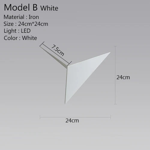 DriehoekLicht - Minimalistische LED Wandlamp 3W | Binnenverlichting