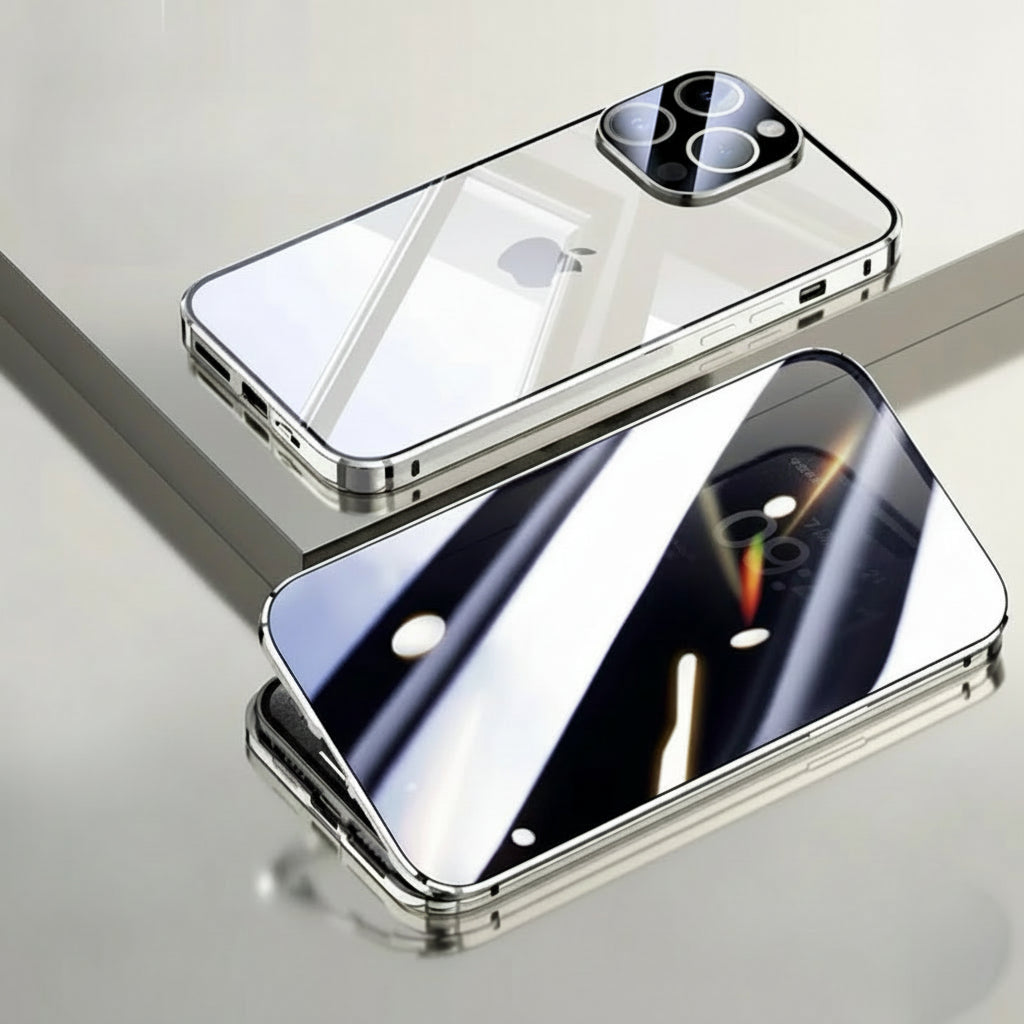 Capa de Telemóvel Vidro Temperado Magnética Proteção de Privacidade 360 Graus