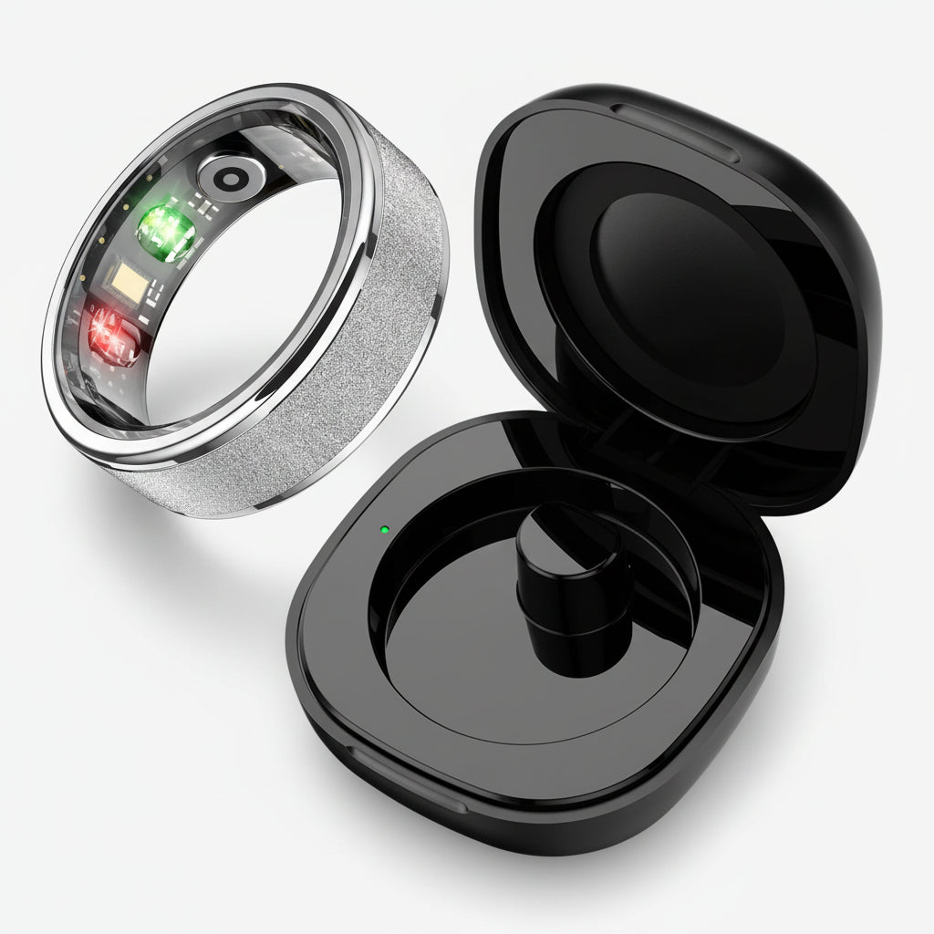 Smart Ring Health Monitoring Charging Case