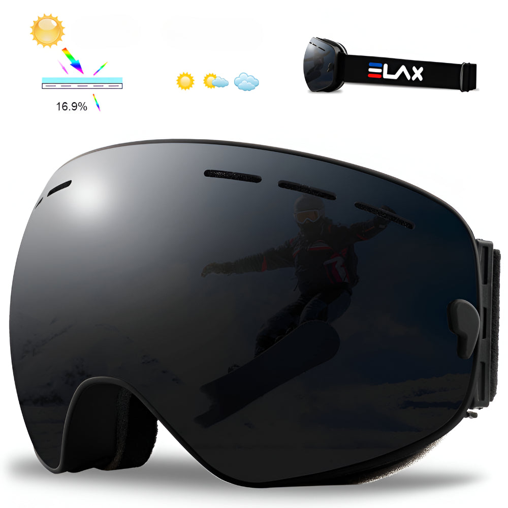 Ski Goggles Frameless OTG Interchangeable Lens Design