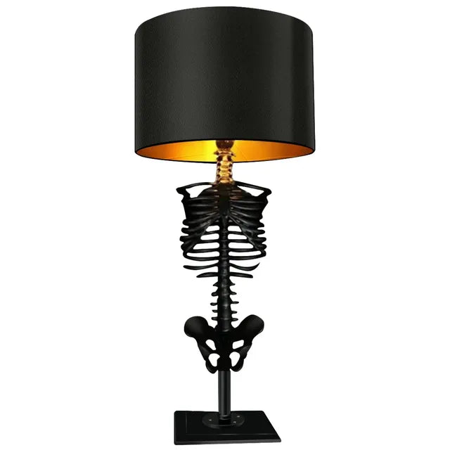 Lámpara de mesa esqueleto gótica