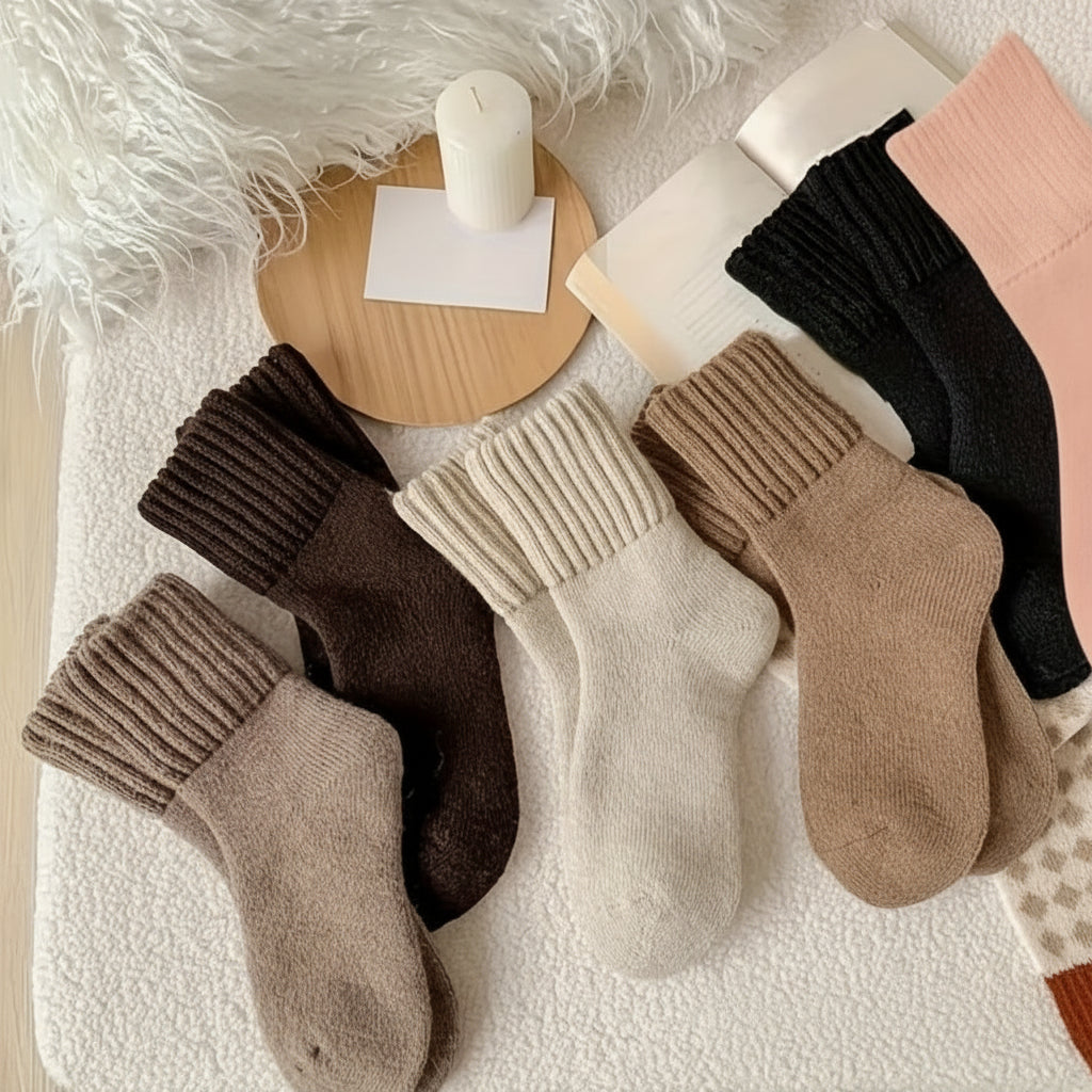 Calze Donna Invernali Morbide Calde Maglia Comfort Set 6 Paia