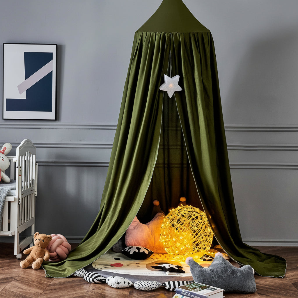 Soft Bed Canopy for Kids Room Dreamy Hanging Decor Lightweight Fabric 11