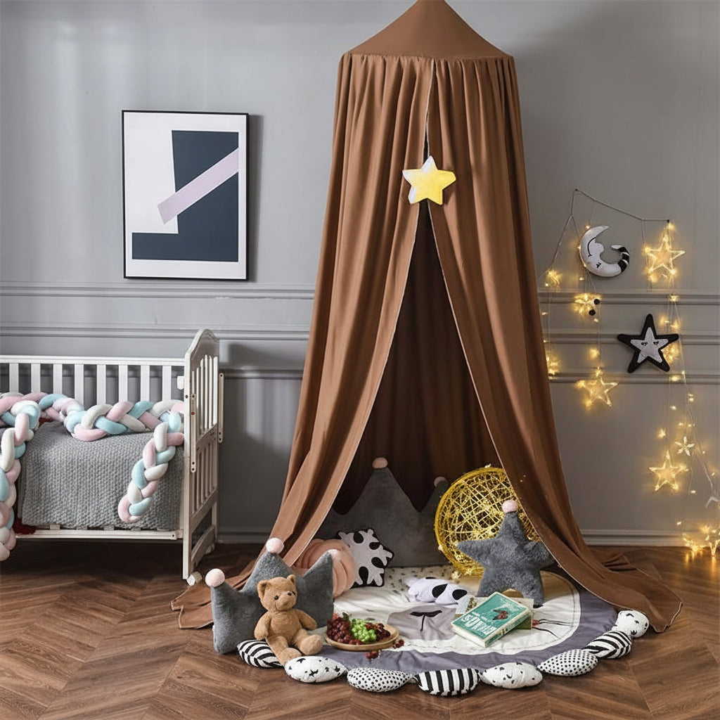 Soft Bed Canopy for Kids Room Dreamy Hanging Decor Lightweight Fabric 14