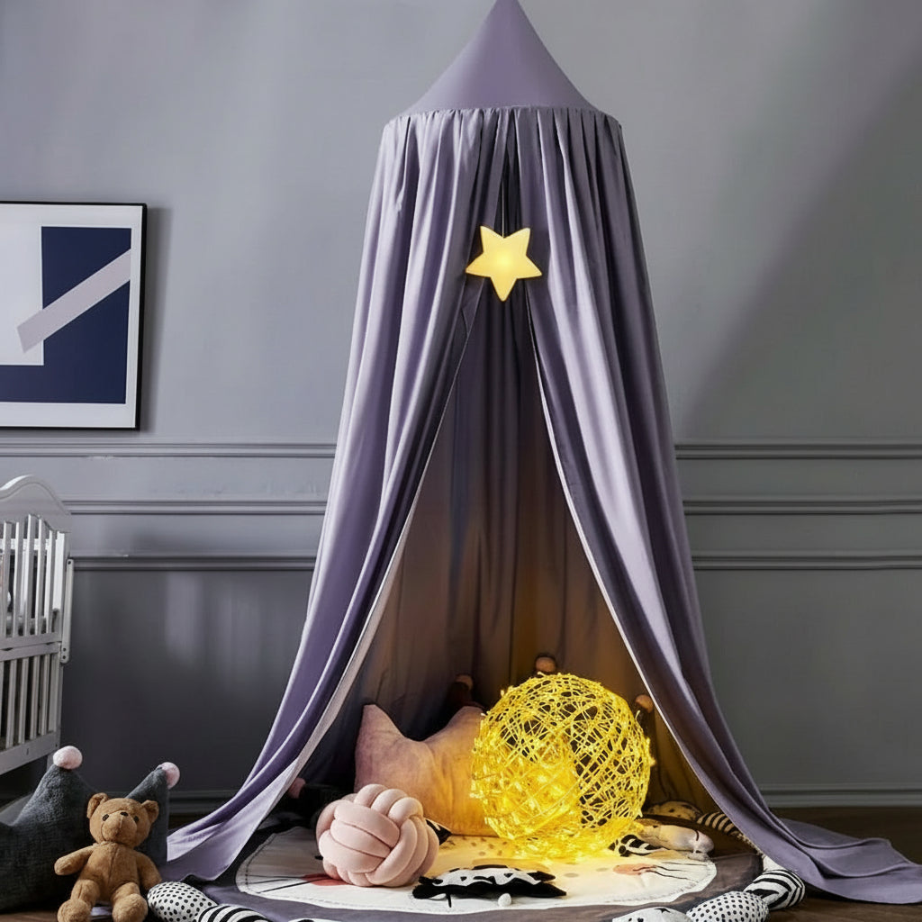 Soft Bed Canopy for Kids Room Dreamy Hanging Decor Lightweight Fabric 17