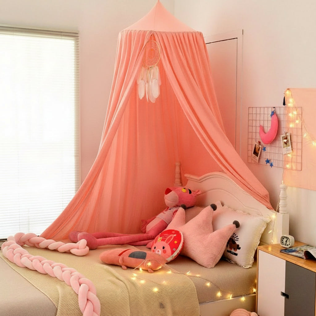 Soft Bed Canopy for Kids Room Dreamy Hanging Decor Lightweight Fabric 6