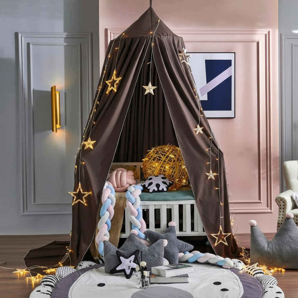 Soft Bed Canopy for Kids Room Dreamy Hanging Decor Lightweight Fabric 7