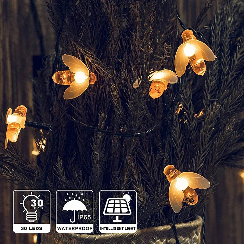SolarBee - Solar Energy String Lights for Outdoor Use