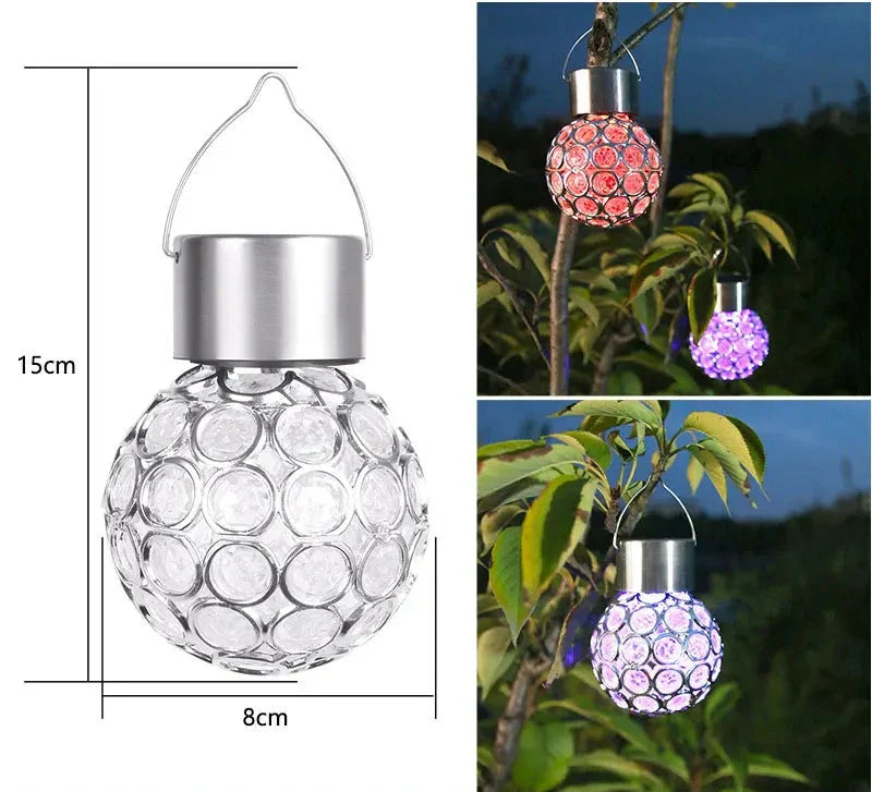 LumiSphere - Waterproof Solar Hollow Sphere Lamp for Outdoors – LED Garden Lighting for Patio and Balcony