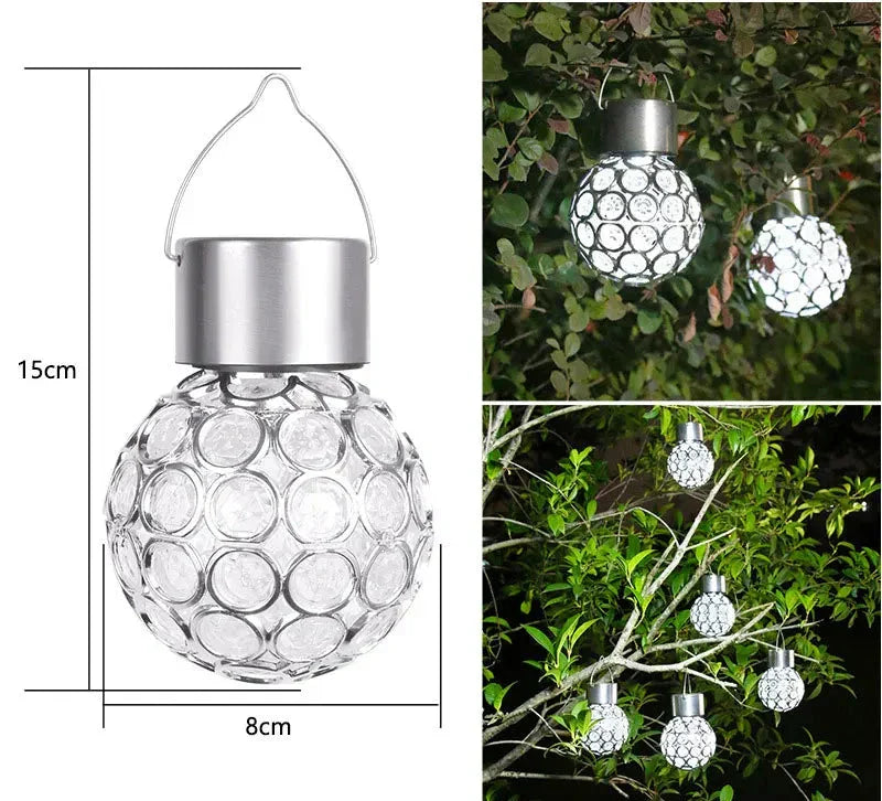 LumiSphere - Waterproof Solar Hollow Sphere Lamp for Outdoors – LED Garden Lighting for Patio and Balcony