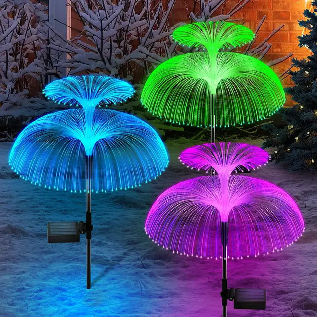 GlowJelly - Solar LED Garden Lighting, Colorful Waterproof Outdoor Lamps for Path & Decoration