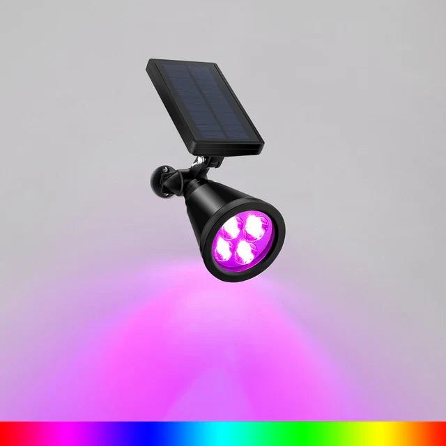 LawnGlow – Faretto da Terra Solare a LED – Illuminazione da Giardino Impermeabile con Spettacolo LED Colorato