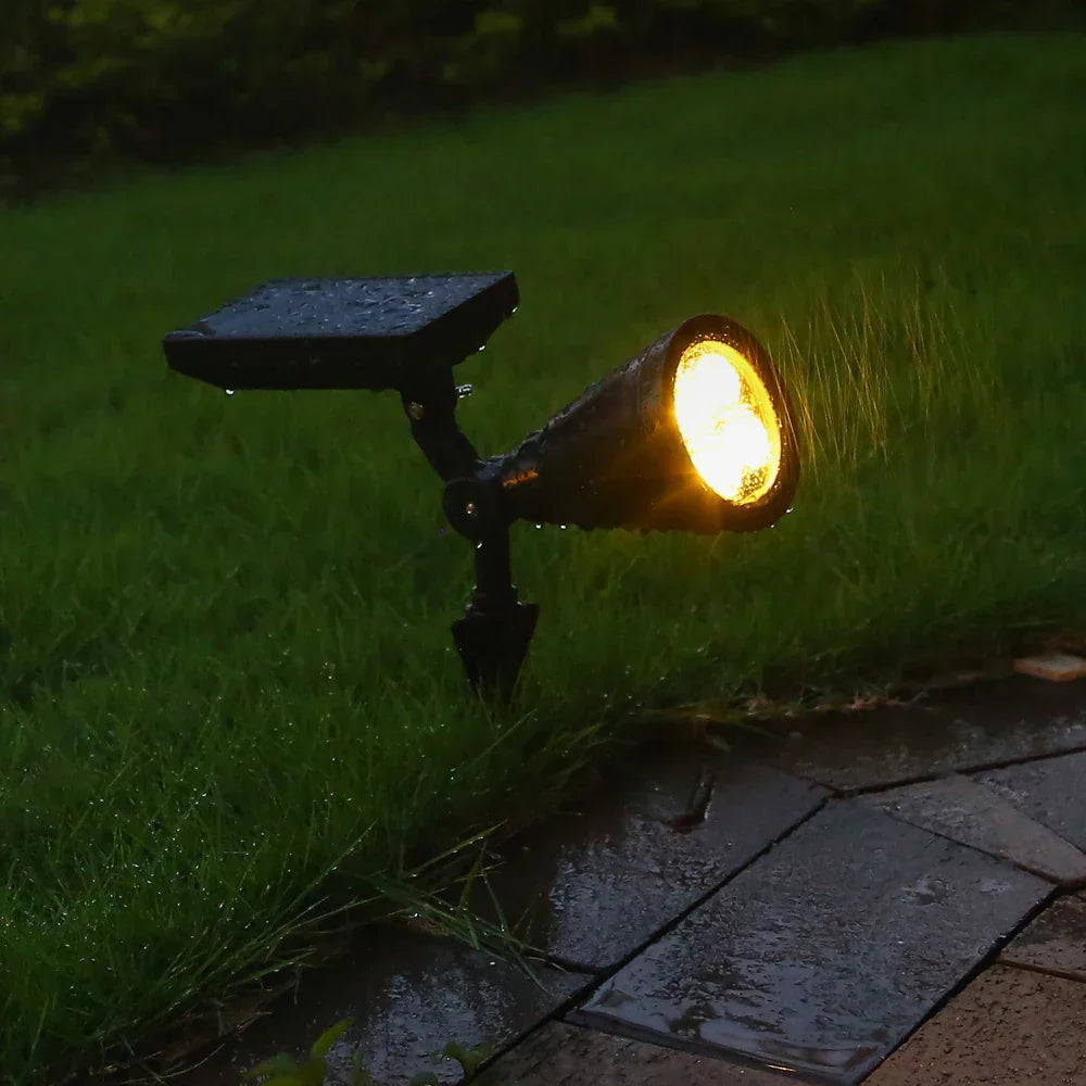 LawnGlow – Faretto da Terra Solare a LED – Illuminazione da Giardino Impermeabile con Spettacolo LED Colorato