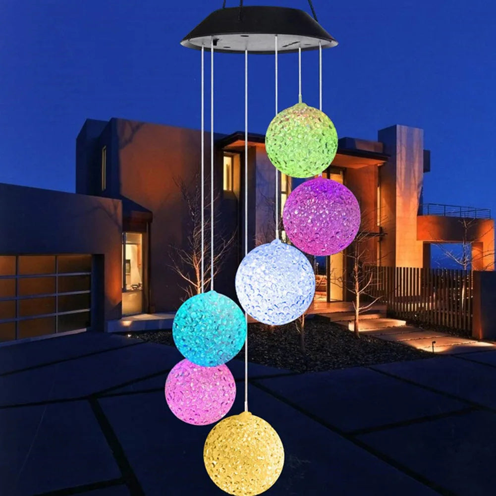 LumiSphere - Colorful Solar Hanging Lamps – LED Sun Balls for Garden and Terrace, Decorative Outdoor Lighting