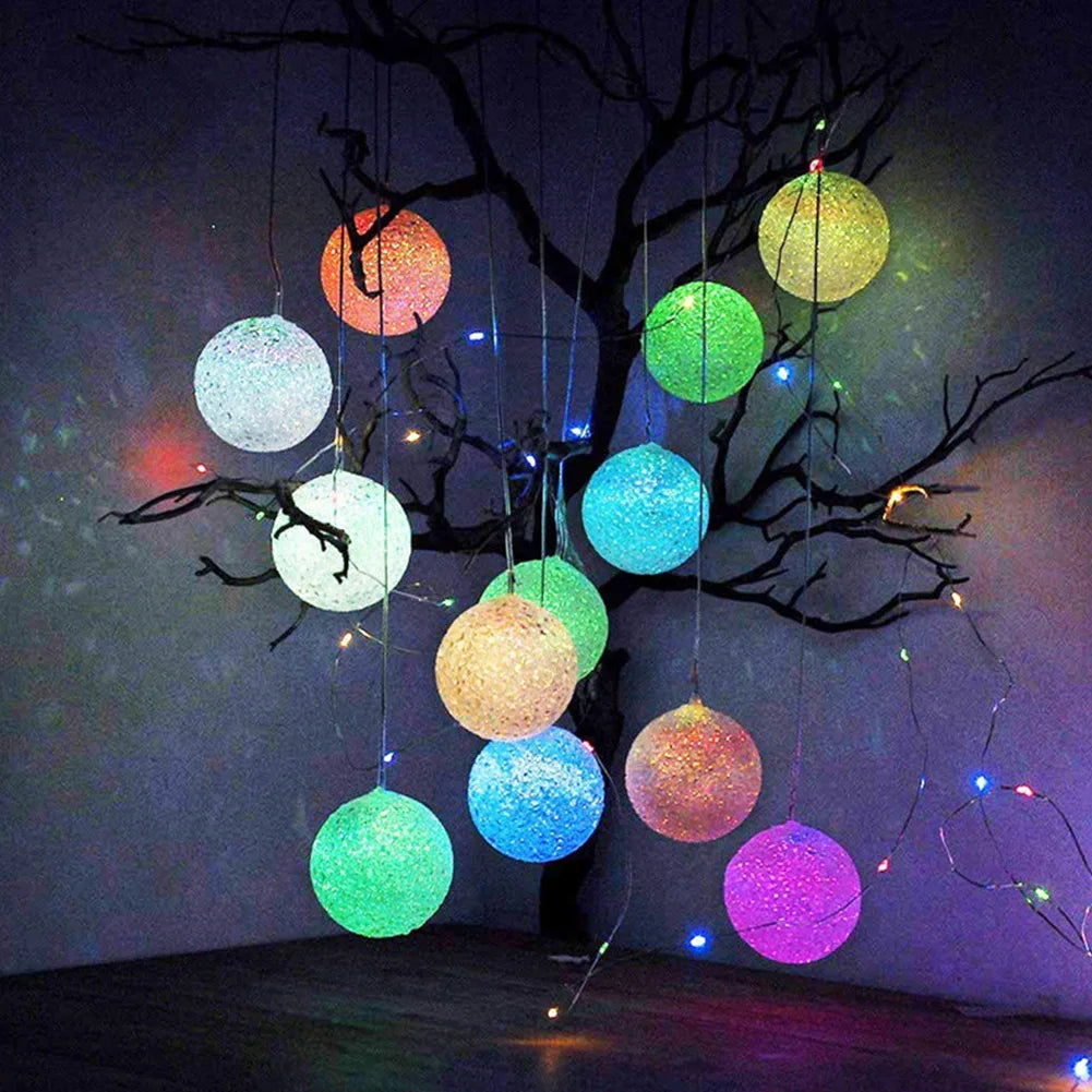 LumiSphere - Colorful Solar Hanging Lamps – LED Sun Balls for Garden and Terrace, Decorative Outdoor Lighting