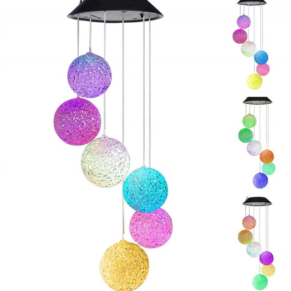 LumiSphere - Colorful Solar Hanging Lamps – LED Sun Balls for Garden and Terrace, Decorative Outdoor Lighting