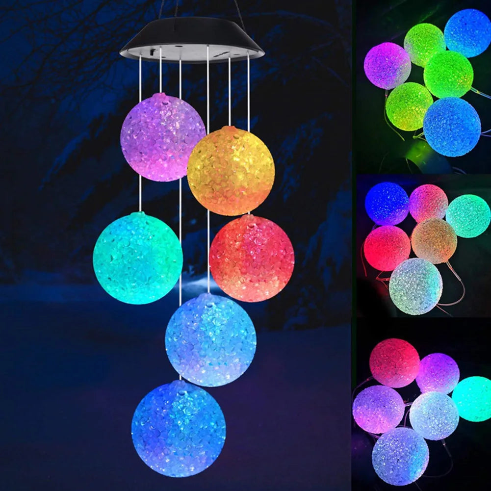 LumiSphere - Colorful Solar Hanging Lamps – LED Sun Balls for Garden and Terrace, Decorative Outdoor Lighting