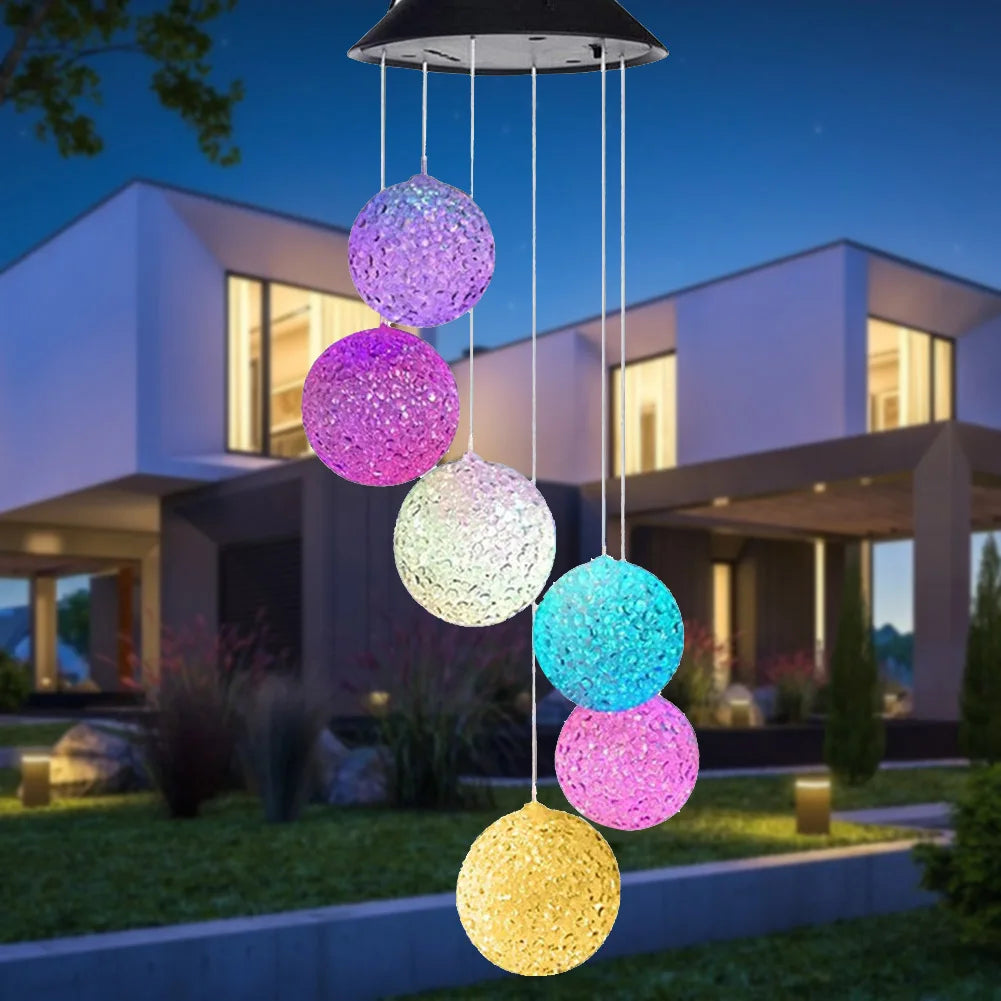 LumiSphere - Colorful Solar Hanging Lamps – LED Sun Balls for Garden and Terrace, Decorative Outdoor Lighting