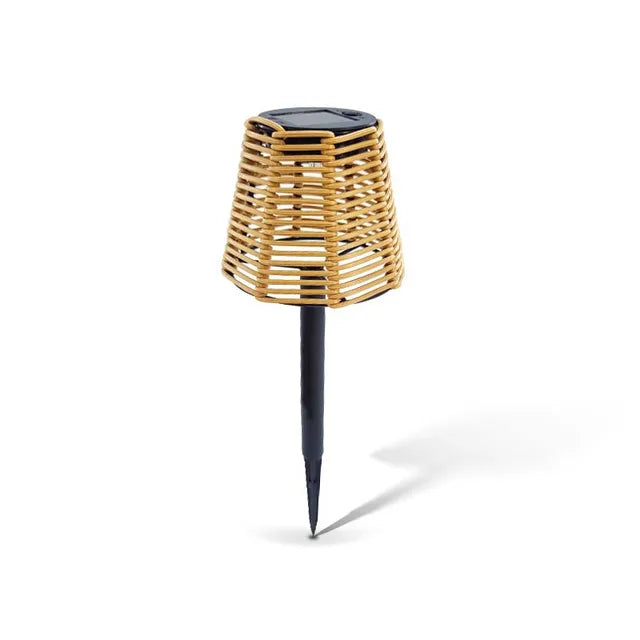 SolarGarden - Solar Energy Rattan Garden Torches – LED Outdoor Lighting for Garden, Terrace & Balcony, Weatherproof and Energy Efficient