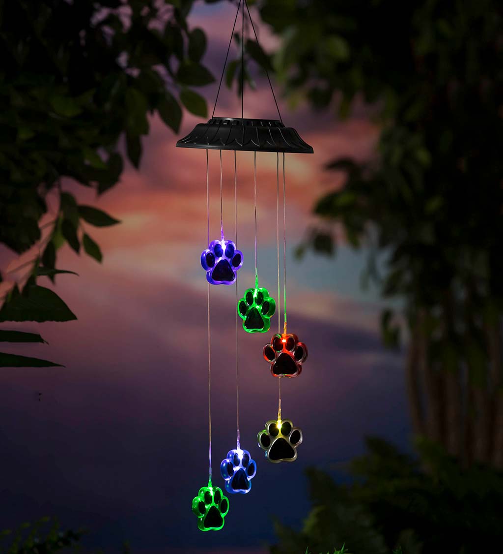 Footprints Solar Wind Chime Light