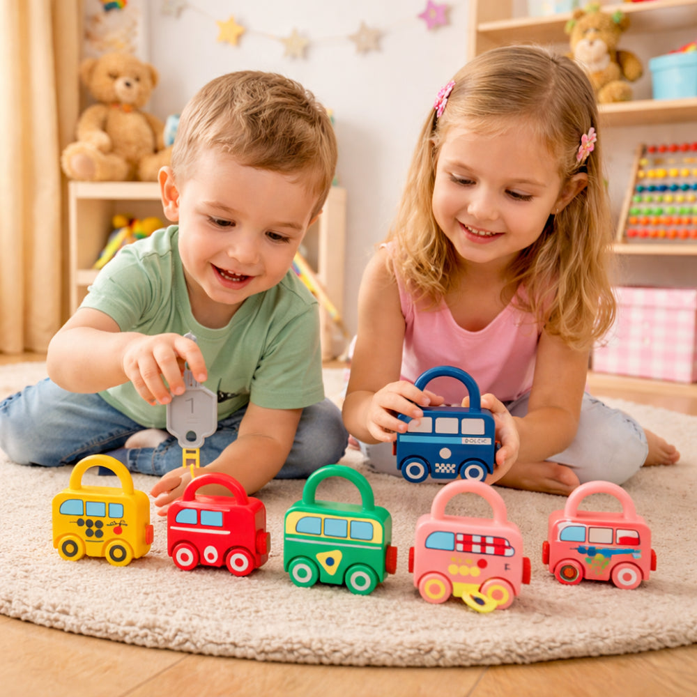 Brinquedo para Crianças Pequenas Fecho de Chaves Educativo Aprender