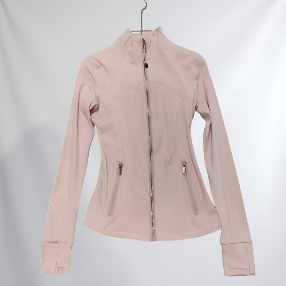 Casaco Desportivo Senhora Cintura Ajustável Elástico Casaco de Ginásio