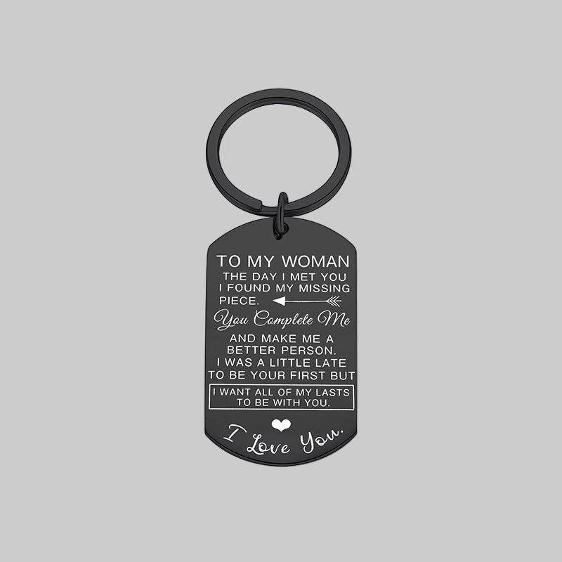 Stainless Steel Keychain Love Quote Gift Romantic Keepsake for Him 7