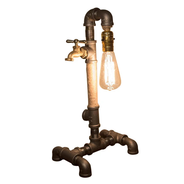 SteamLume - Steampunk Tafellamp met Industrieel Vintage Design – Retro Decoratieve Verlichting