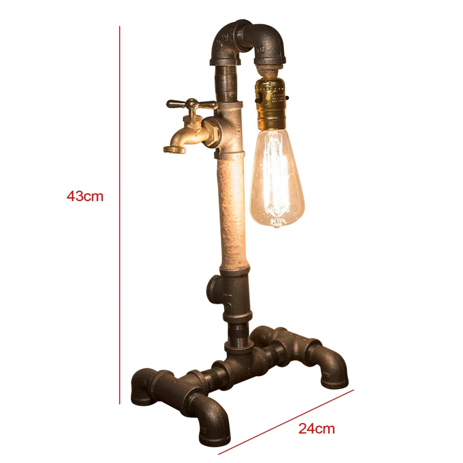 SteamLume - Steampunk Tafellamp met Industrieel Vintage Design – Retro Decoratieve Verlichting