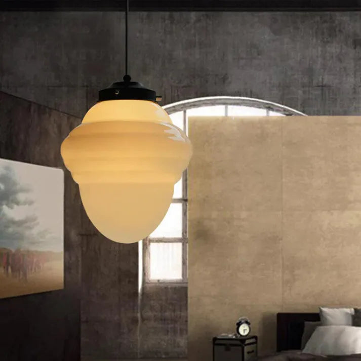 FrostGeo - Vintage Geometric Pendant Lamp made of Matte Glass for Dining Room and Living Room