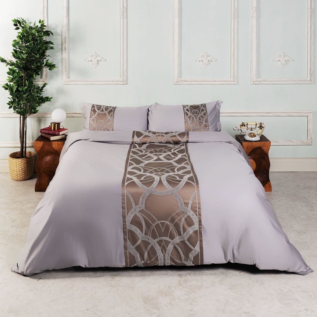 Chain of Luxury Gray Duvet Cover Set (Egyptian Cotton)