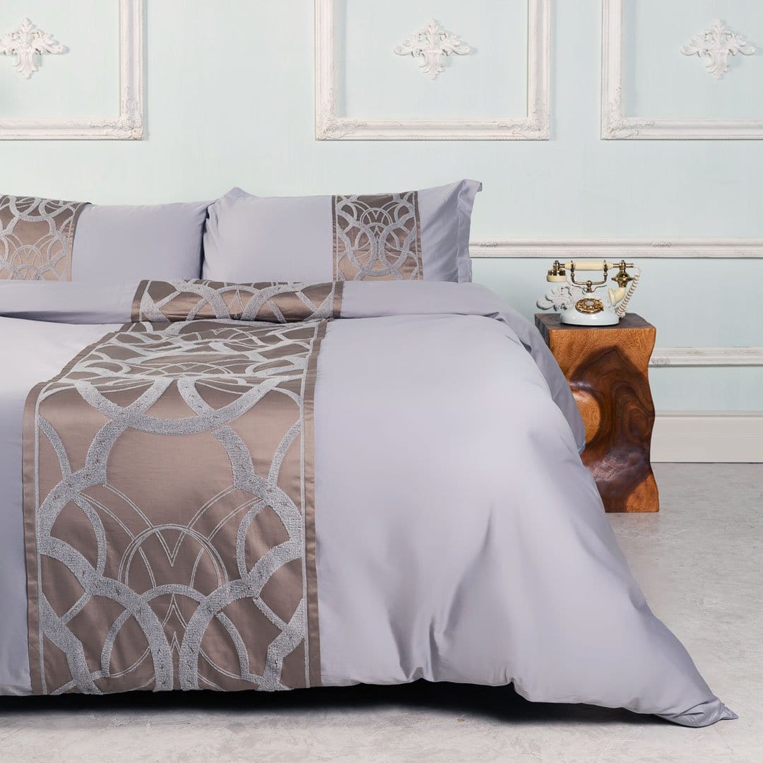 Chain of Luxury Gray Duvet Cover Set (Egyptian Cotton)
