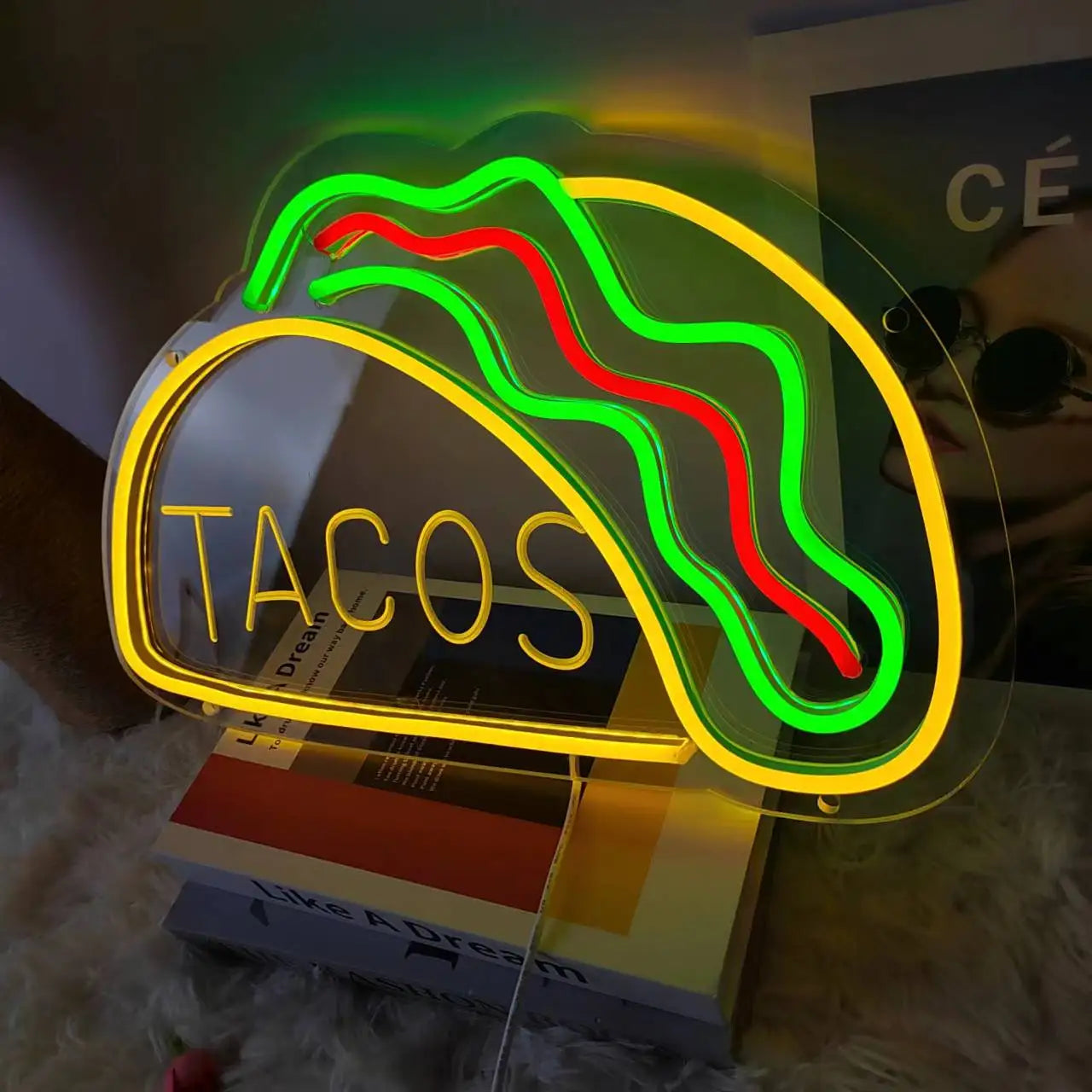 NeonTaco – LED Neonbord met Tacos Design | Sfeervolle Verlichting