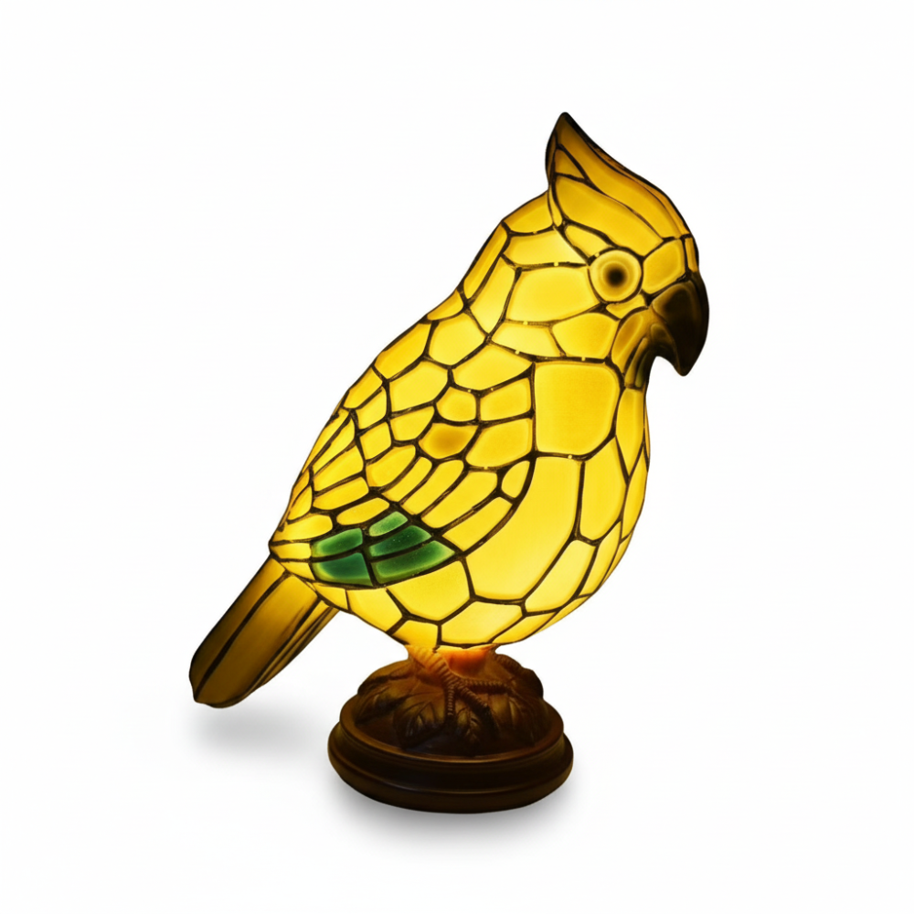 Candeeiro de mesa Forma Pássaro Vermelho Lâmpada LED Alimentada por USB