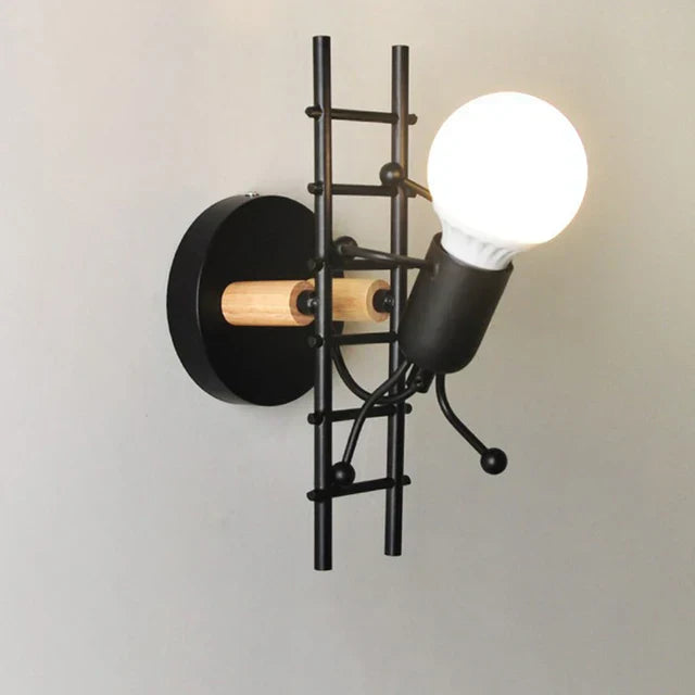 RobotGlow - Lámpara de pared robótica creativa en estilo industrial