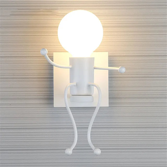 RobotGlow - Lámpara de pared robótica creativa en estilo industrial