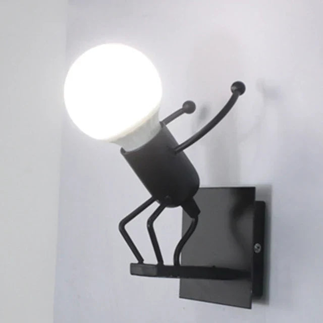 RobotGlow - Lámpara de pared robótica creativa en estilo industrial