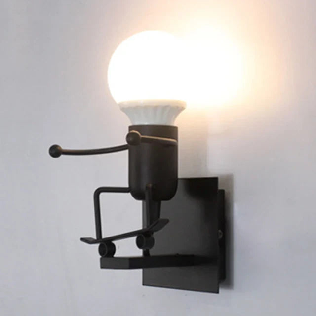 RobotGlow - Lámpara de pared robótica creativa en estilo industrial