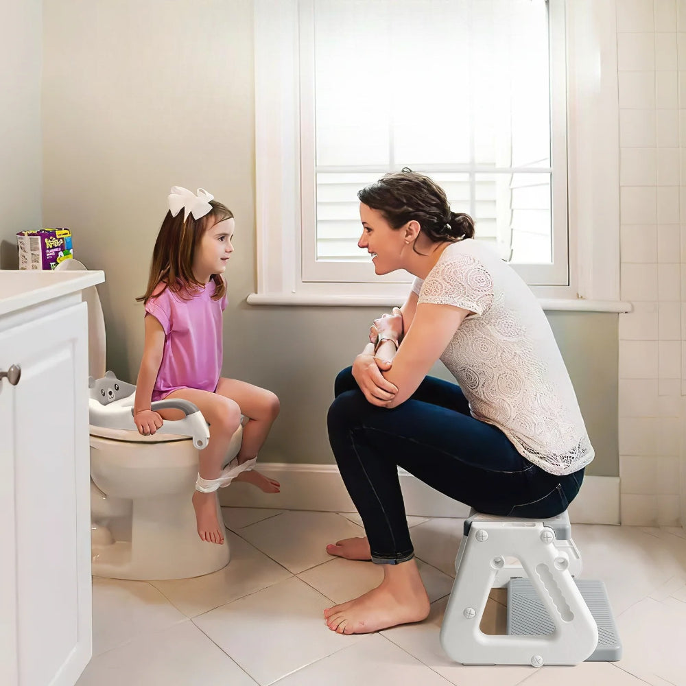 Treinador de Sanita Infantil Escada Ajustável Antiderrapante Assento Seguro