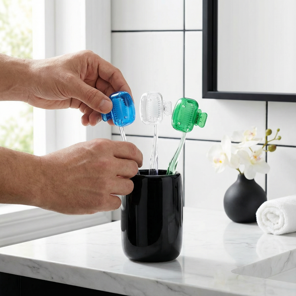 Conjunto de Capa Protetora para Escova de Dentes Higiene Proteção