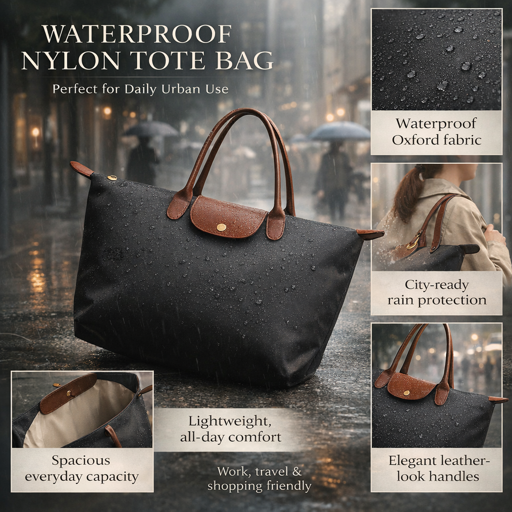 Tote Bag Waterdicht Dames Nylon Ruime Schoudertas Dagelijks Gebruik