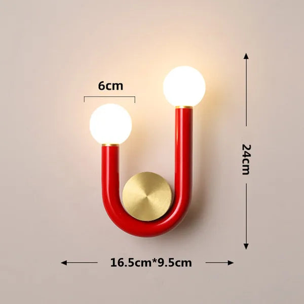 PinkLume – Moderne U-vormige LED Wandlamp voor Slaap- & Kinderkamer