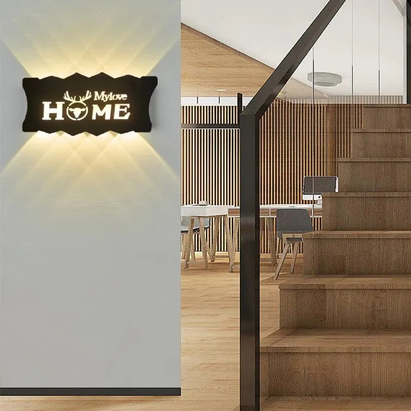 LetterLume – Lámpara de pared LED personalizada con letras para sala y dormitorio