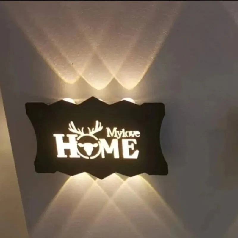 LetterLume – Lámpara de pared LED personalizada con letras para sala y dormitorio