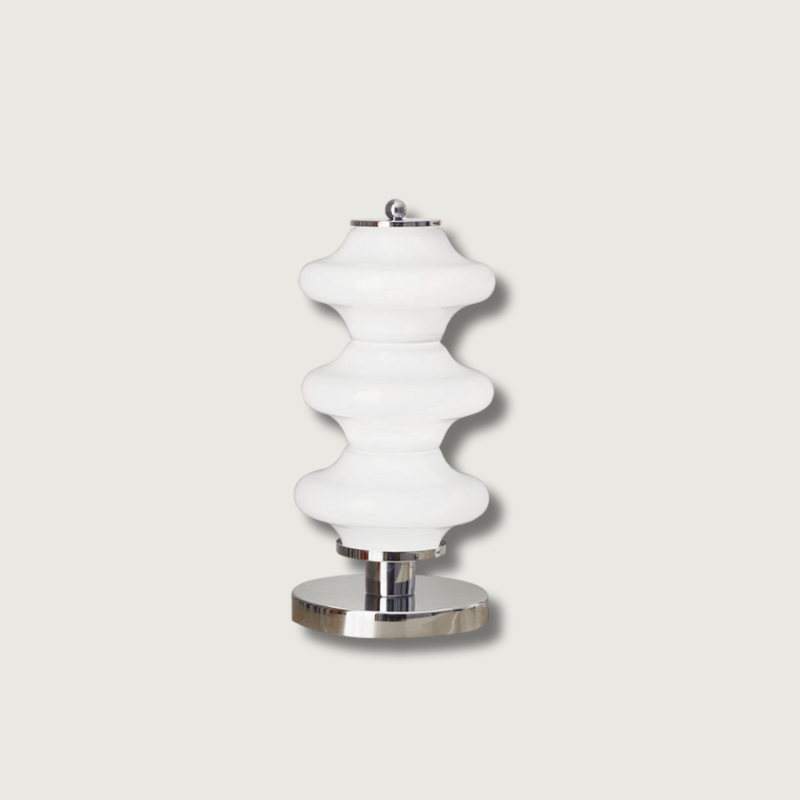 LumiGlas - Lámpara de mesa elegante con pantalla de vidrio