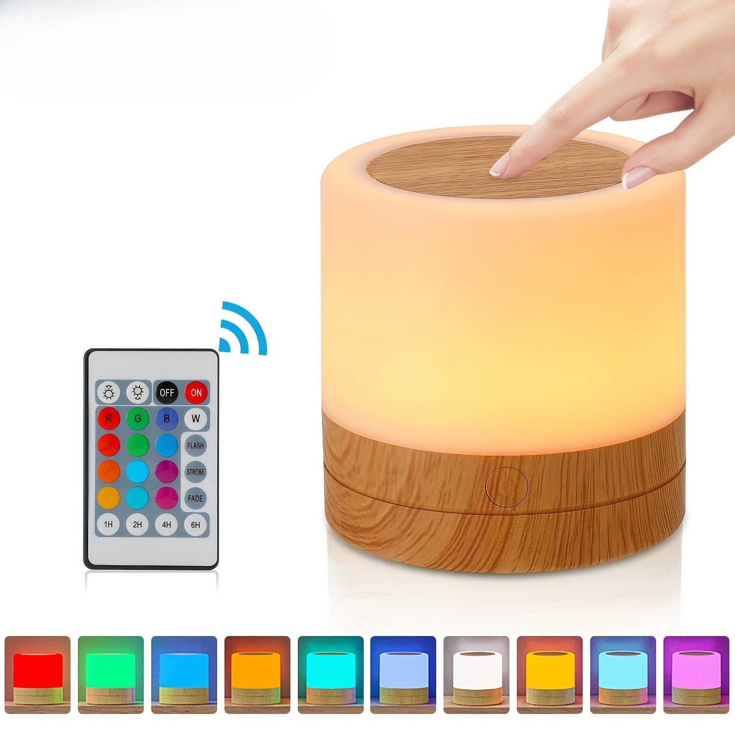 LightAura - Lámpara de mesa RGB con control táctil y mando a distancia