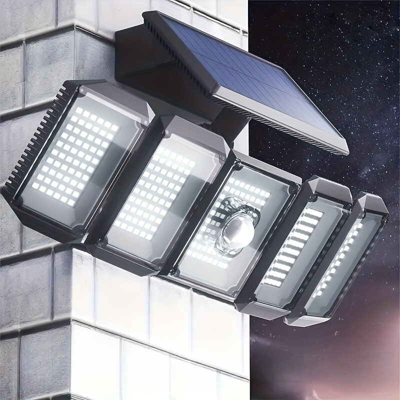 SolarGuard - Solar Energy 5 Heads 300 LED Outdoor Lamp with Motion Sensor