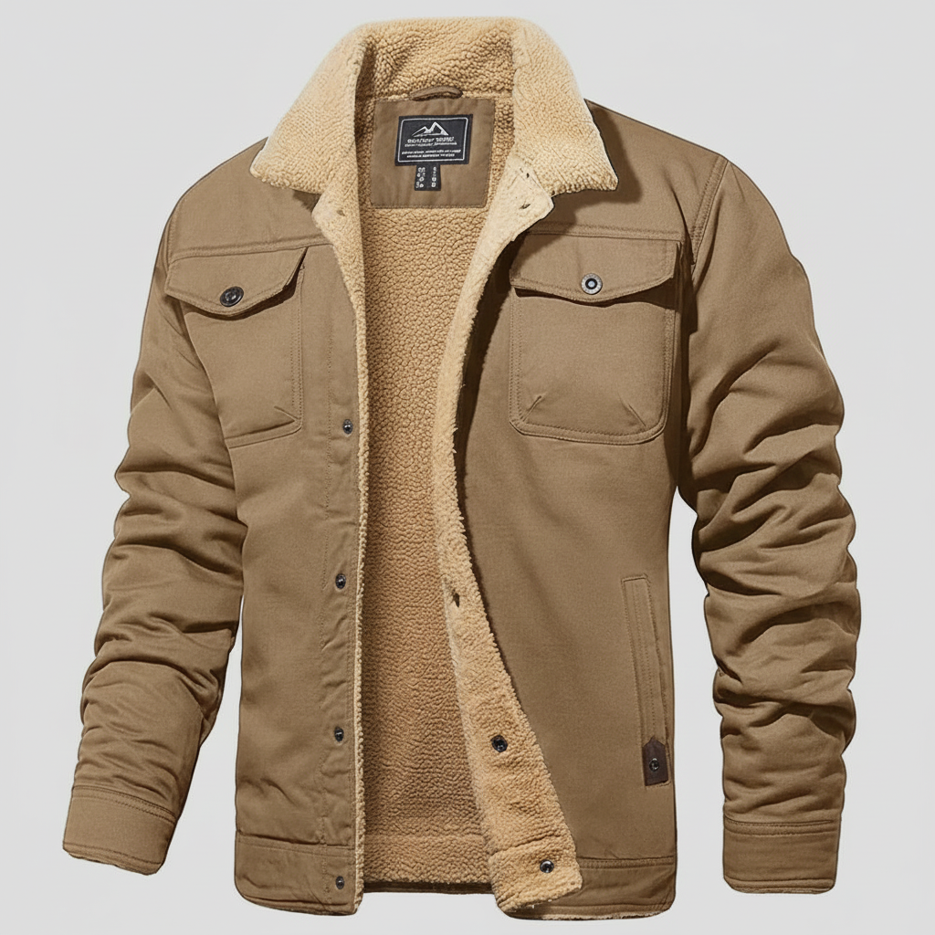 Heren Winterjas Ritsjack Teddyvoering Zakken